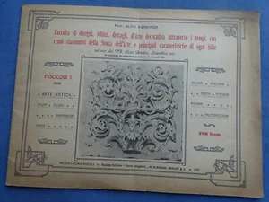 RAIMONDI-RACCOLTA DISEGNI-SCHIZZI-DETTAGLI ARTE DECORATIVA-XVIII TAVOLE-1927 - Picture 1 of 5