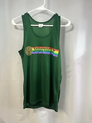 Camiseta sin mangas Jagermeister verde arco iris gráfico talla S Foto 1 de 4