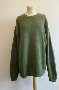 Patagonia Lammwolle Strickpullover Herren Größe Large grün gestreift Ärmel - Bild 1 von 7