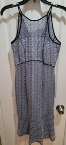 Tahari ASL Navy/Chambray Lined Sleeveless Dress Back Zipper super cute Size 0 - Bild 1 von 12