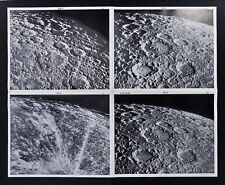 1960 Photographic Lunar Moon Map - 4 Photo Set - Field Clavius D8 - Craters
