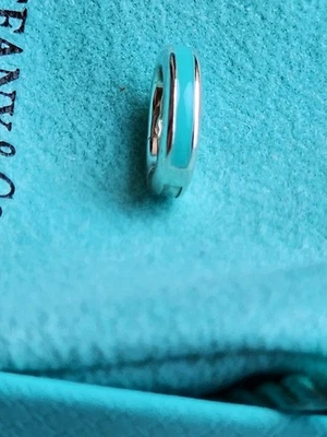 Tiffany & Co Sterling Silver Blue Enamel Clasping Link - Image 1 of 4