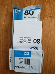 2015 ORYGINALNA CZARNA GŁOWICA DRUKUJĄCA / ŚRODEK CZYSZCZĄCY HP #80 DESIGNJET 1000 1050 C4820A ZAPIECZĘTOWANA - Zdjęcie 1 z 1