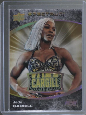 2021 AEW Spectrum Jade Cargill Gold Memorabilia 1/1 #58 Pro Rookie Card RC WWE - Image 1 of 2