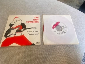 THE LAZY COWGIRLS Sock It To Me Santa / Goddamn Bottle 7" Bomp BMP 137 Red Vinyl - Bild 1 von 2