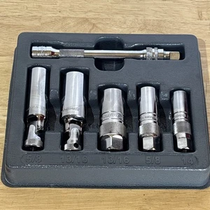 Snap On Essential Spark Plug Socket Set 3/8" Drive W/ Extension 206ESSPKPLG USA - Picture 1 of 12