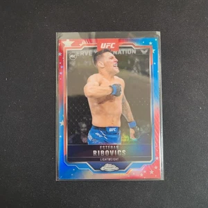 2025 Topps Chrome UFC ESTEBAN RIBOVICS Red And Blue Refractor RC #75        L57 - Picture 1 of 2