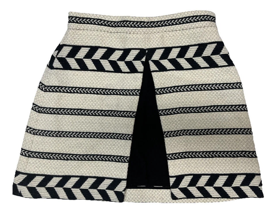 Alice + Olivia Daysi Jacquard Aztec Print A-Line Mini Skirt Sz 8 Layered EUC!  F - Image 1 of 4