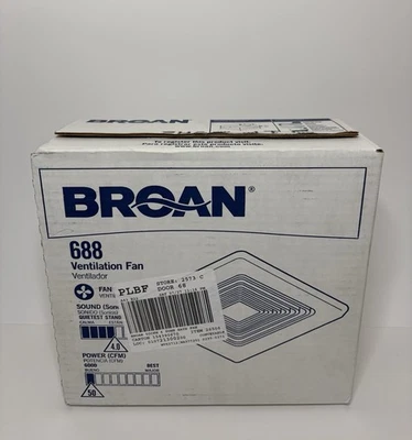 Broan 688 Ventilation Fan 50 CFM 4.0 Sones – Bathroom Exhaust New - Image 1 of 4