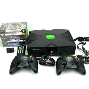 Microsoft Xbox System Bundle 10 games, 2 controllers, remote - Picture 1 of 15