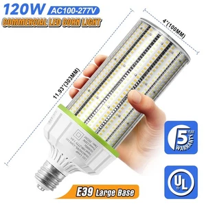 120 Watt LED Corn Light Replace 500W MH/HID Commercial High Bay COB Bulb 16200LM - Picture 1 of 9