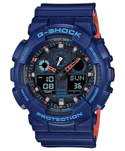 Resina Ana-Digi G-Shock GA100L-2A bicolor azul naranja - Imagen 1 de 4