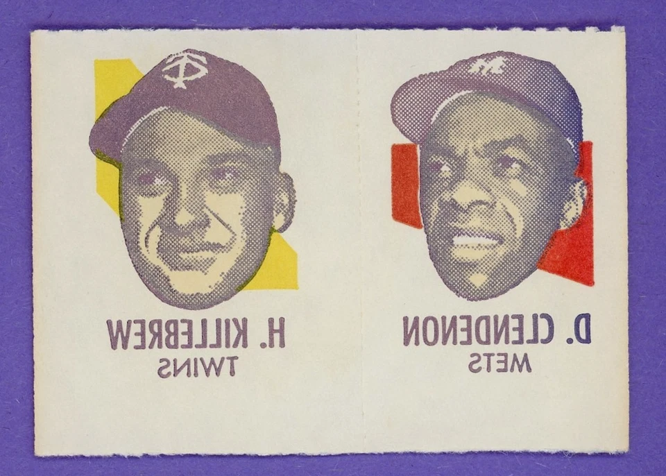1971 Topps Tattoo Harmon Killebrew Minnesota Twins, Donn Clendenon New York Mets Foto 1 de 1