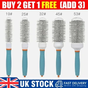 Comb for Women Boar Bristle Round Hair Brush For Styling Curling Blow Dry UK - Picture 1 of 17