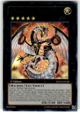 1 x Cyber Dragon Nova - SDCR-EN038 - Ultra Rare - 1st Edition Near Mint, English - Image 1 of 2