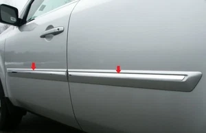 FITS HONDA PILOT 2009-2015 STAINLESS CHROME BODY SIDE MOLDING TRIM INSERT 4PCS - Picture 1 of 1