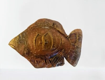 Religious Christian Jesus Christ Ceramic Magnet Fish Handmade Ukrainian - Image 1 of 4