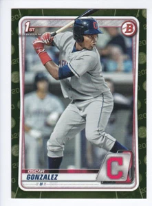 Bowman #BP-109 2020 OSCAR GONZALEZ Cleveland Indians camuflaje paralelo primer arquero - Imagen 1 de 2