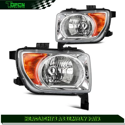 Par de montaje de faros de carcasa cromados izquierda+derecha para Honda Element 2003-2008 Foto 1 de 4