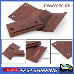 2025 Men's Trendy Synthetic Leather Tobacco Bag Portable Storage Pouch Cases - Picture 1 of 8