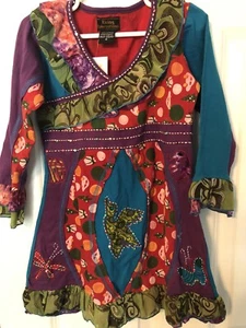 NWT Rising International Girls Size 4 Embroidered Floral L/s Holiday Dress - Picture 1 of 10