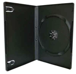 100 x einzelne schwarze leere DVD-Hüllen 14 mm Buchrücken original durchsichtig Front Cover Hülle - Bild 1 von 3