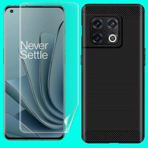 Screen Protector Exquisite Workmanship Carbon Fiber TPU Case f OnePlus 10 Pro 5G - Picture 1 of 1
