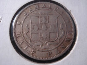 Jamaica 1899 Half Penny Coin Queen Victoria Scarce Coin - Picture 1 of 2