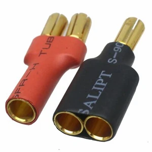 1Pairs RC Battery Parallel Adapter HXT ESC 6.5mm Bullets (Red 1F2M + Black 1M2F) - Picture 1 of 4
