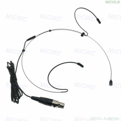 Black Dual ear HeadMic Microphone for AKG Samson Wireless BodyPack TA3F mini XLR - Image 1 of 4