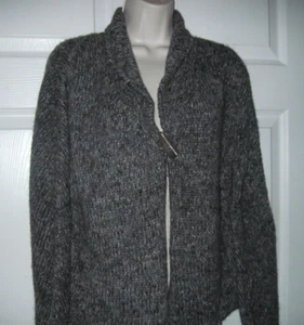 Cárdigan Miraflores Para Mujer Grande Gris Tejido Suéter Cuello en V Mangas Largas Nuevo - Imagen 1 de 12