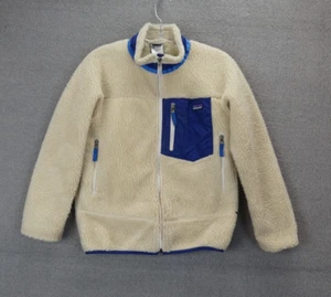 Patagonia Youth Girls Kids Retro-X Fleece Jacket Oatmeal Sherpa Large 12 - Picture 1 of 7