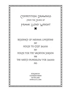 Frank Lloyd Wright Competition Drawings - Architectural Plan Book - Picture 1 of 5