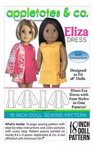 18 Inch Doll Clothes Pattern | Eliza Dress Fits 18" Dolls such as American Girl - Picture 1 of 9
