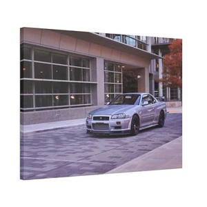 Nissan GTR R34 High Resolution Museum Quality Horizontal Canvas Print #016 - Picture 1 of 10