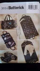 Butterick 3934 Travel Bags Garment, Duffle, Organizer & More Patterns 2003 - Picture 1 of 2