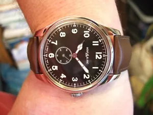 New Complete Set Montblanc 1858 Automatic Small Seconds 115073 Field Watch! - Picture 1 of 22