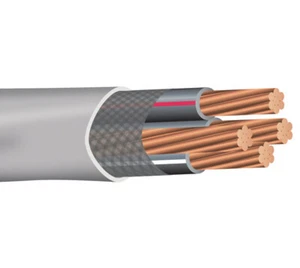 100' 3-3-3-5 Copper SER Service Entrance Cable PVC Jacket Gray 600V - Picture 1 of 1