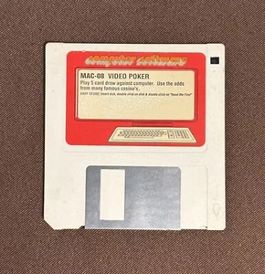 Computer Software Mac-08 Video Poker 5 Karten Apple / Macintosh •80er Jahre 3,5" Disk - Bild 1 von 6