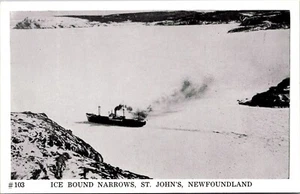Ice Bound Narrows, St. John's, Neufundland Vintage Postkarte N05 - Bild 1 von 2