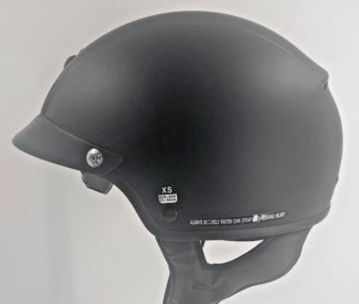 SCORPION EXO-C110 哑光黑色摩托车半头盔尺寸 X-SMALL 53-54 厘米 — 第 1/4 张图片