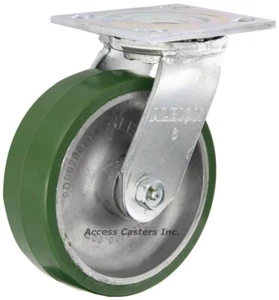 Rueda de placa giratoria Albion 16PD06201S 6"" x 2"", rueda de polietileno, capacidad 1230 libras - Imagen 1 de 6