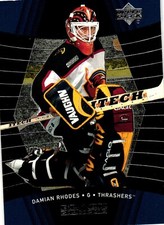 Damian Rhodes Thrashers #4 Upper Deck Black Diamond 2000 NHL Hockey Card