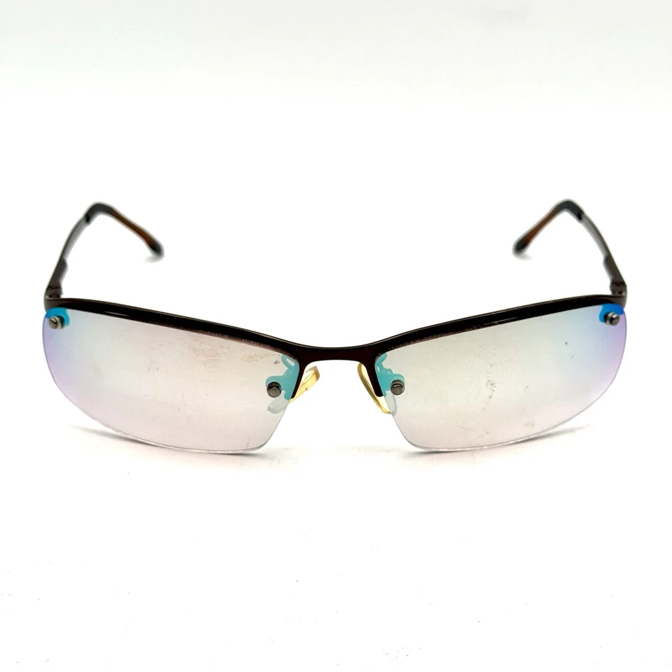 Gafas de sol Timberland Designer ovaladas semi sin montura marco marrón lentes espejadas  Foto 1 de 4