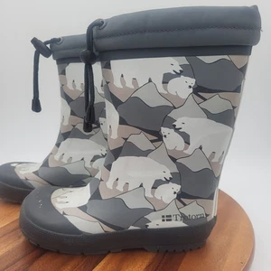 Sz 13 (31) Tretorn Kids Polar Bear Rain Boots Lined W/ Drawcord Nice! - Picture 1 of 10