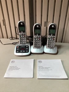 BT 4600 Big Button Trio Handsets Cordless Phones With Answer Machine - Working - Photo 1/24