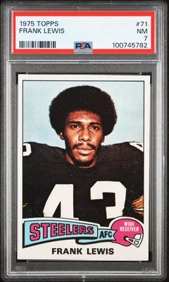 1975 TOPPS #71 FRANK LEWIS PSA 7 - Image 1 of 2