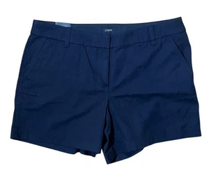 NWT J. Crew Women’s 5" stretch chino short Navy Size 12 - Picture 1 of 3