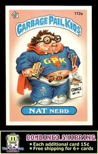 1986 Topps Garbage Pail Kids Serie 5 #172a Nat Nerd - Imagen 1 de 2