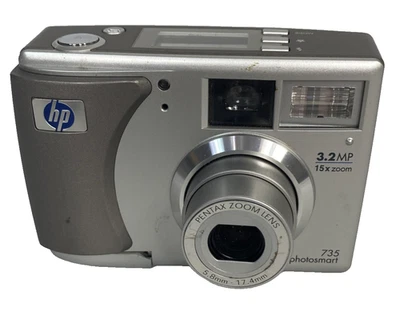 HP PhotoSmart 735 3.2MP 15x Zoom Digital Camera - Model Q2210A Tested & Working  - Image 1 of 4